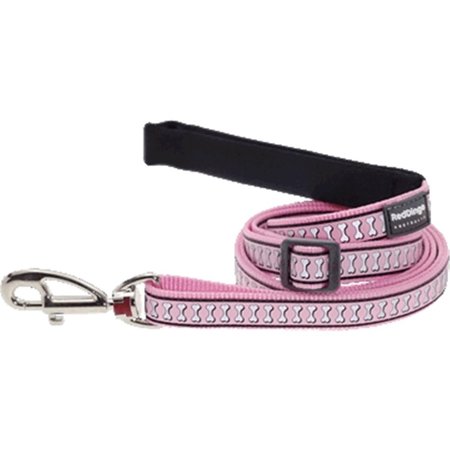 RED DINGO Dog Lead Reflective Pink, Large RE437222